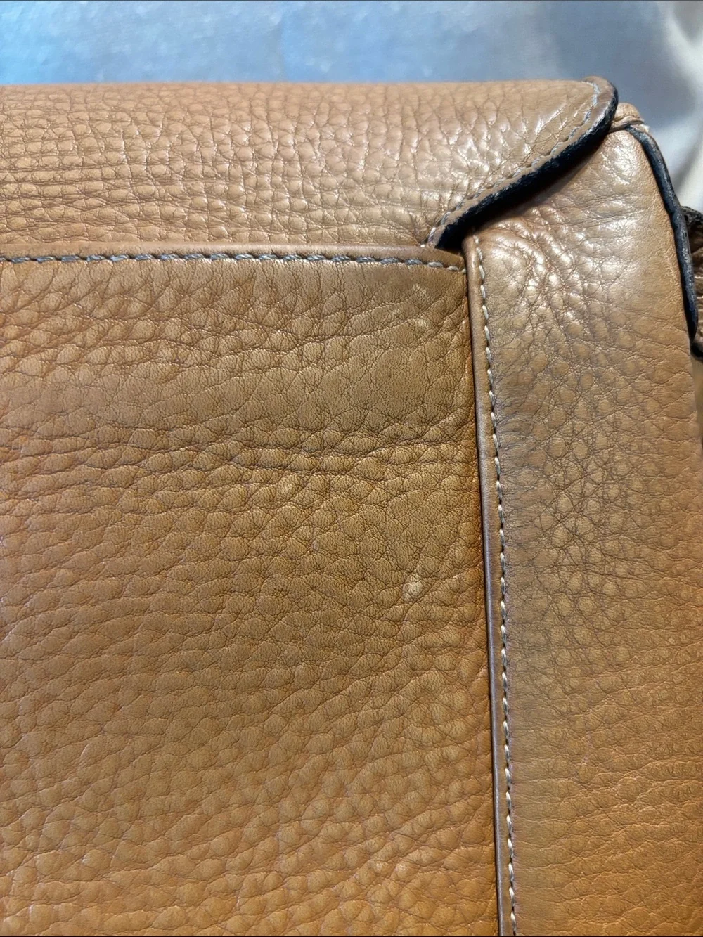 Didier Lamarthe Paris Vintage Brown Leather Crossbody Bag